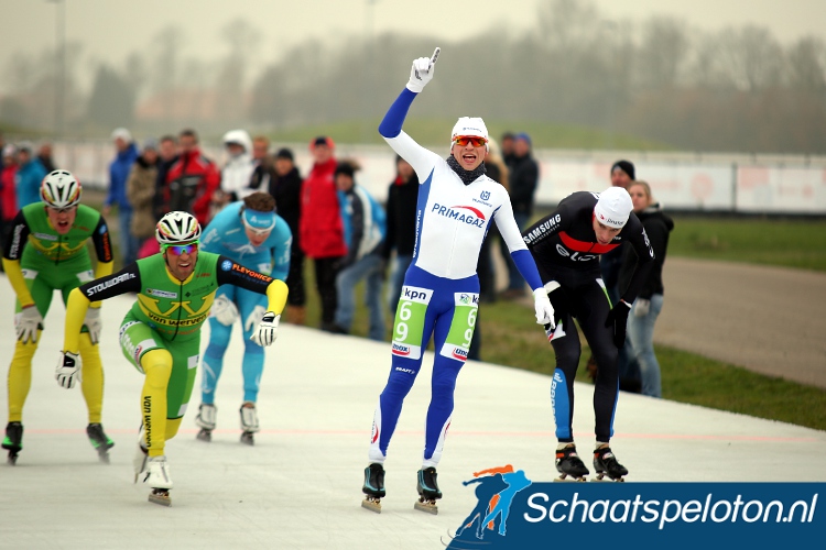 Vorig jaar won Frank Vreugdenhil de openingsmarathon op Flevonice.