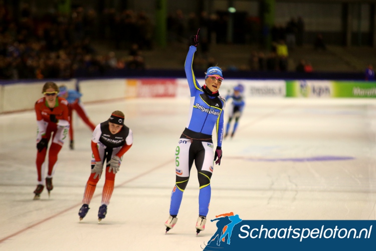 Francesca won ook de vorige cupwedstrijd in Heerenveen.