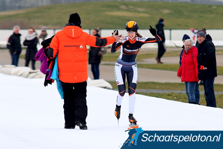 Lisa van der Geest won vorig jaar met de Grand Prix Finale de laatste wedstrijd op Flevonice.