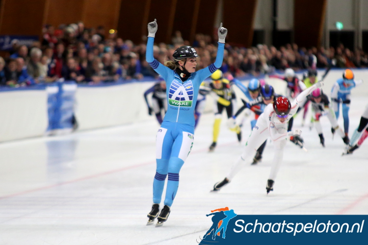 Irene schouten won voor de vierde maal op rij het Nederlands Kampioenschap Mass-start.