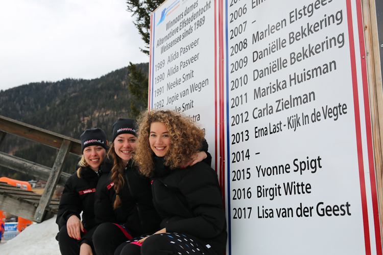 Iris van der Stelt, Merel Bosma en Alternatieve Elfstedenwinnares Lisa van der Geest komen ook volgend seizoen uit voor MKBasics.nl