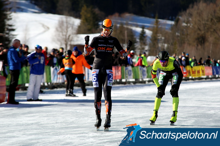 Bart Hoolwef weet Johan Hendriks in de sprint te kloppen en prolongeert zijn Open Oostenrijkse titel.