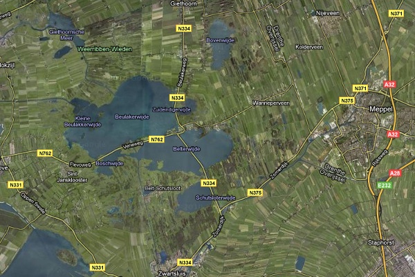 De Belterwiede gelegen tussen Giethoorn, Meppel en Zwartsluis is misschien wel de locatie van het NK op natuurijs.