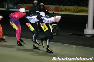 Ruud Borst (Proteq), hier in dienst van Jan Maarten Heideman op kop van het peloton, zal komend seizoen uitkomen voor de equipe van De Haan Westerhoff / VrieService.