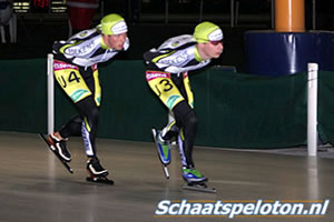 Roy Polmans (links, Safan/Foekens) vertrekt na dit seizoen bij Team Ruitenberg. Jan van Oosterom (rechts) heeft verlengt.