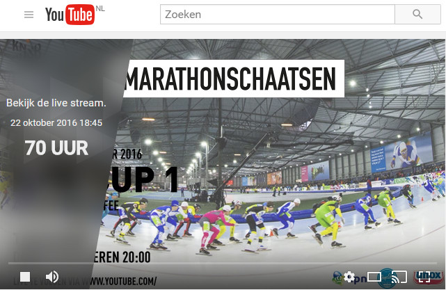 De livestream van de eerste KPN Marathon Cup staat al klaar op Schaatsen.nl